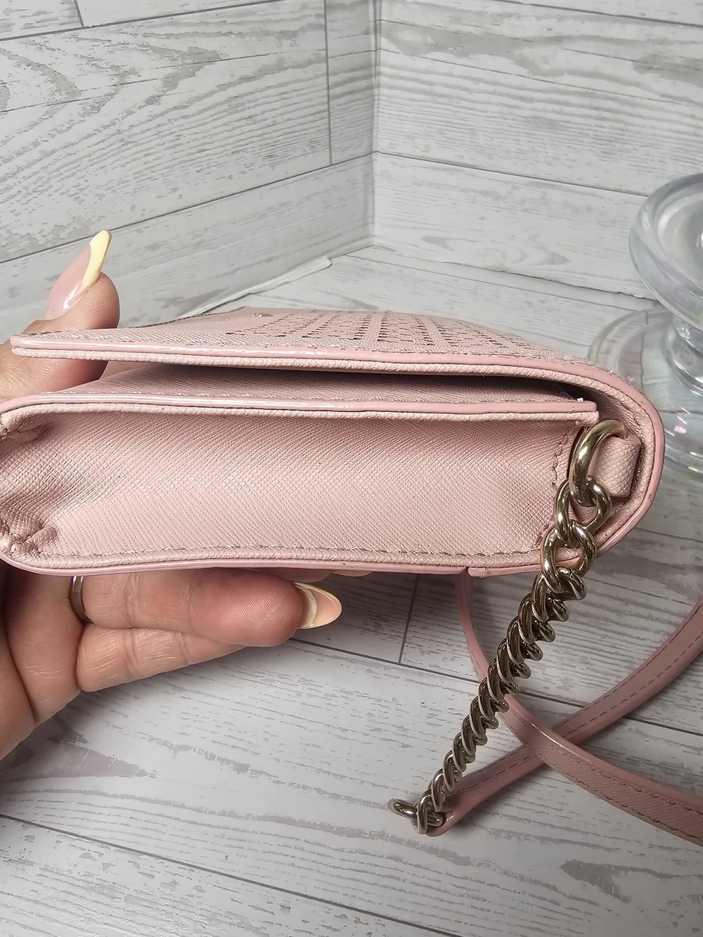 kate spade New York Pink Perforated Crossbody Bag